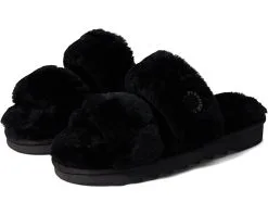 FIRESIDE By Dearfoams Benalla Shearling Double Band Slide