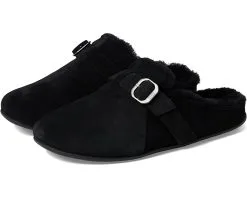 FitFlop Chrissie Adjustable Shearling-Lined Suede Slippers